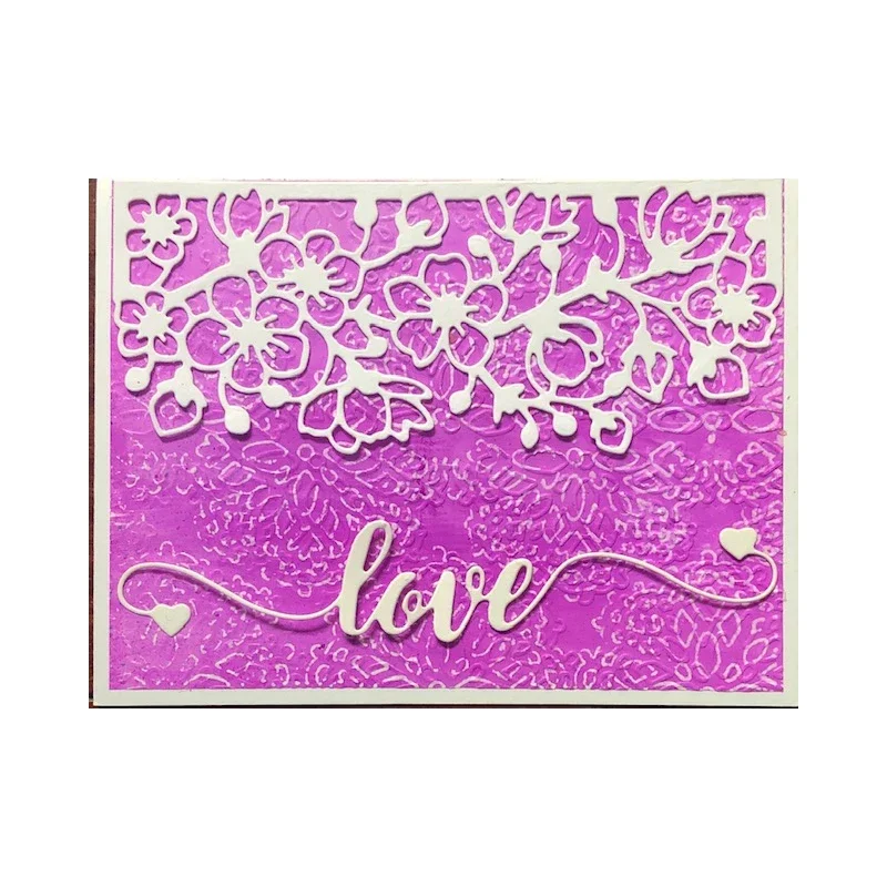 Dies Scrapbooking Stencil Heart Love Line Frame Background Metal Cutting Dies Craft Stamp Punch New 2024 Valentine Card Making