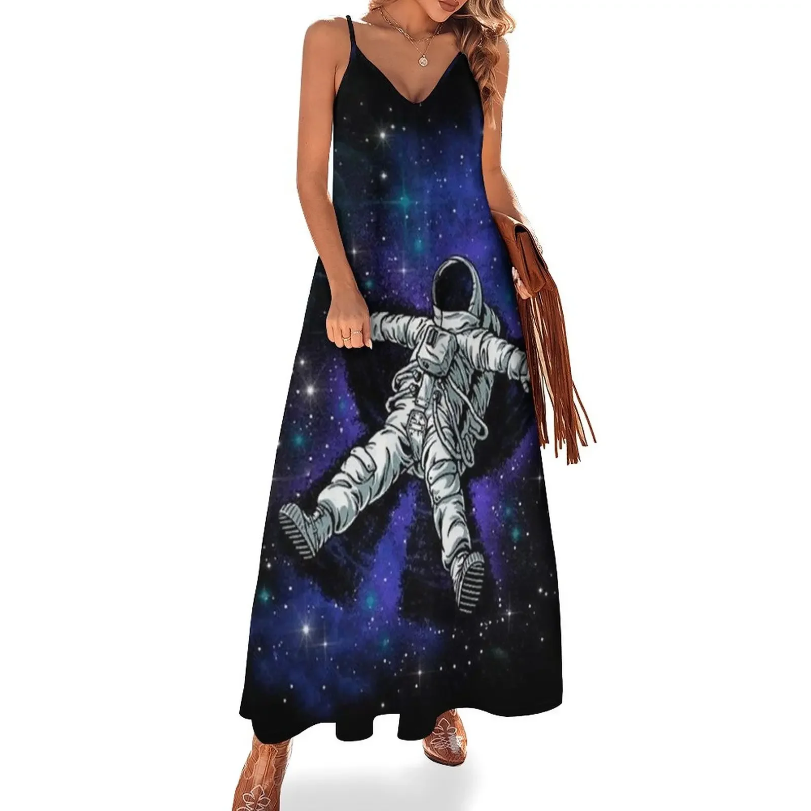 

Space Man Astronaut Art Sleeveless Dress summer women's dress 2025 clothes for woman purple dress