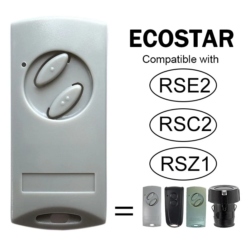 ECOSTAR RSE2 RSC2 RSZ1 433 Garage Door Remote Control Handheld Transmitter Liftronic 500 700 800 Gate Remote Control 433.92MHz