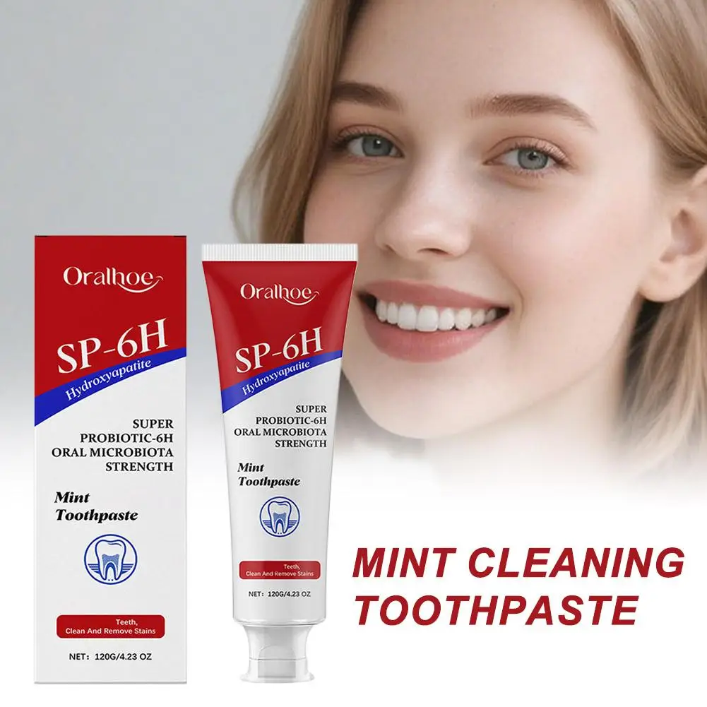120g SP-6H Effectively Removing Stains Portable Toothpaste Mint Care Fresh Paste Flavor Teeth Tooth Deep Cleaning Breath Or K3R0