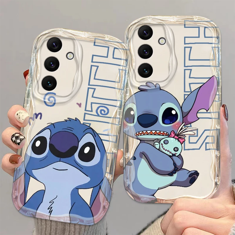 

Disney Cute Stitch Art Self For Samsung A55 A54 A53 A52 A35 A34 A33 A32 A25 A24 A23 A22 A21S A15 A13 A14 5G Wave Oil Back