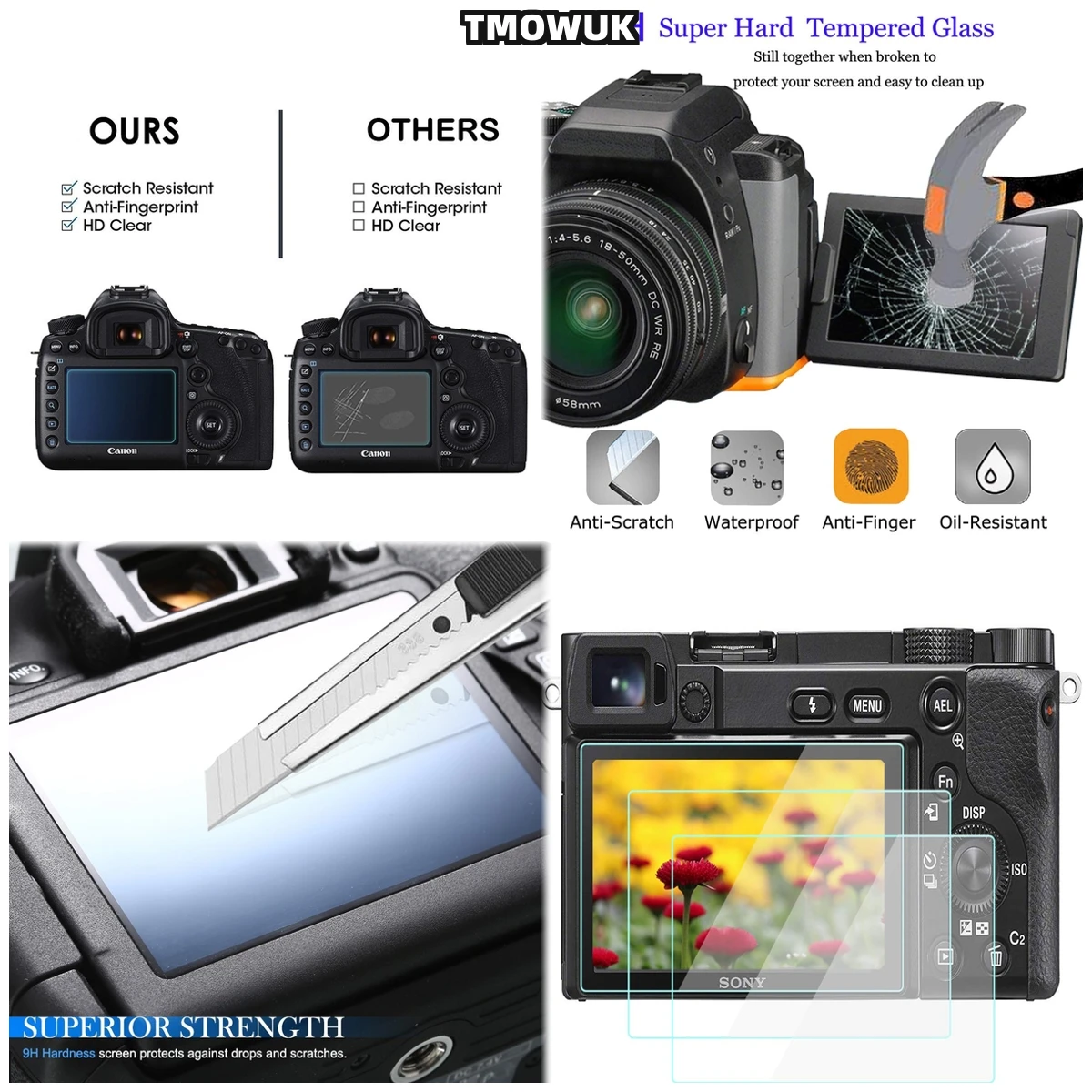 

Защитная пленка из закаленного стекла для ZV1 ZVE10 RX1 RX1R A7R4 A7S3 A7C A1 A7 IV
