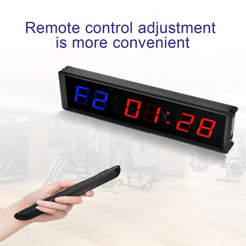 A76X-Digital Timer Portable Gym Timer Remote Control Count Down/Up Clock Multifunctional Fitness Timer Clock For Boxing