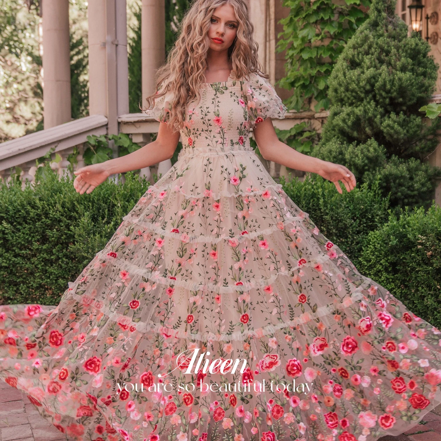 

Aileen Elegant Party Dresses for Women Luxury Evening Dress 2024 Line A Flowers Graduation Gown Sharon Happy Gala Dresses Woman