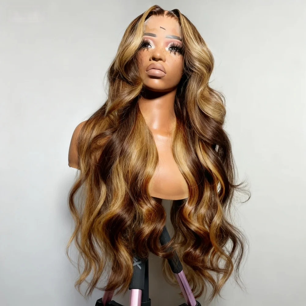

Glueless Soft Long body wave highlight blond 5x5 Silk Base Jewish Human Hair With BabyHair HD Lace European Hair Preplucked