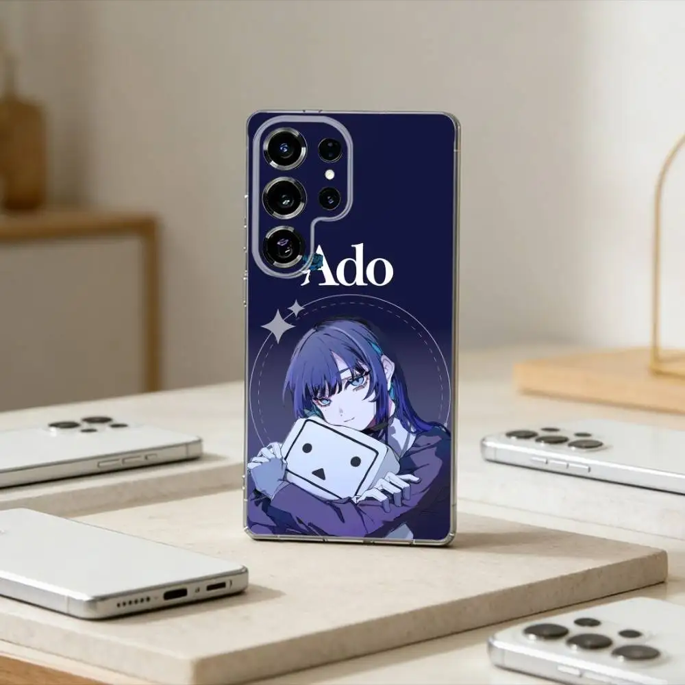 

A-Ado Japanese Singer Phone Case For Samsung S25,S24,S21,S22,S23,S30,Ultra,S20,Plus,Fe,Note,10,9,5G Transparent Cover