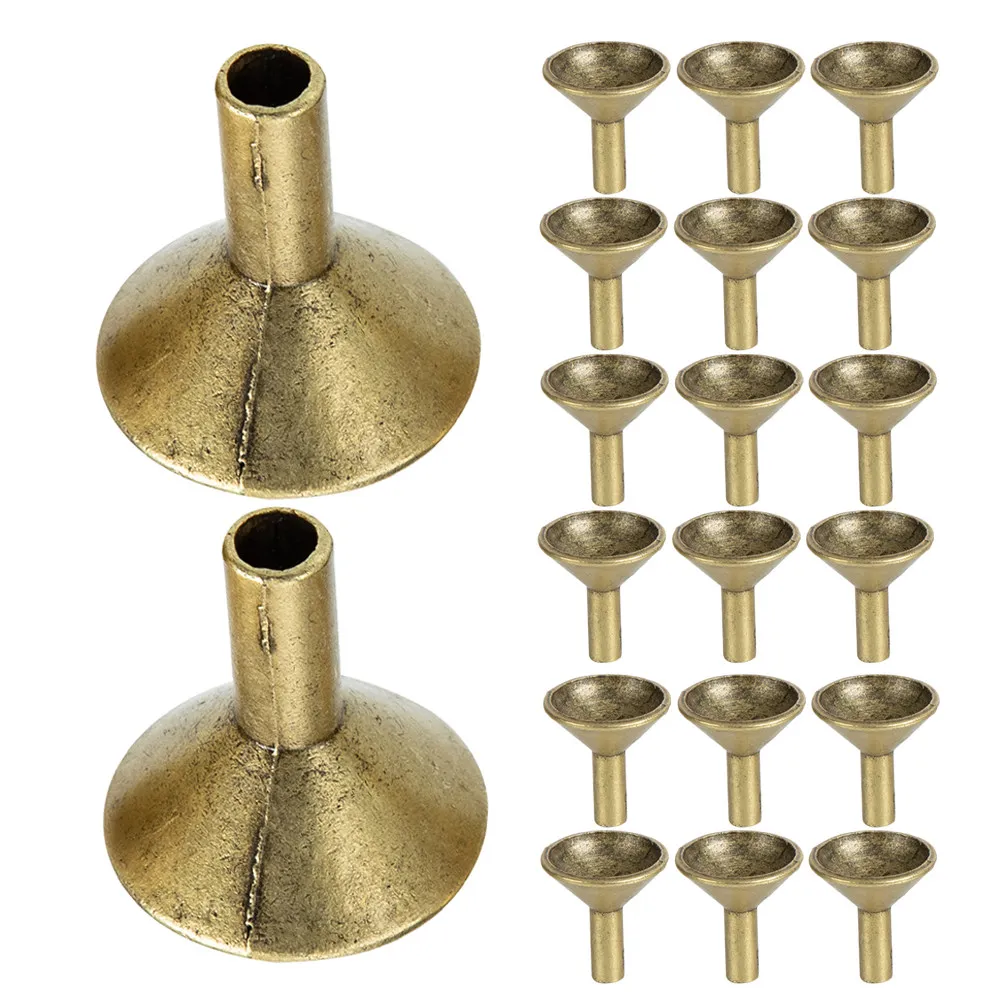 24Pcs Metal Backflow Incense Cone Burner Stand Mini Cone Holder Waterfall Effect Funnel Shaped Yoga Meditation