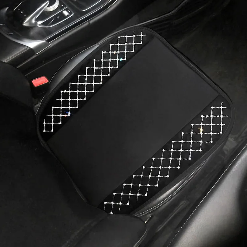 

Women Bling Crystal Diamond Car Seat Cover Cushion Rhinestone Car Interior Decoration Accessories Universal For Most Models Gift