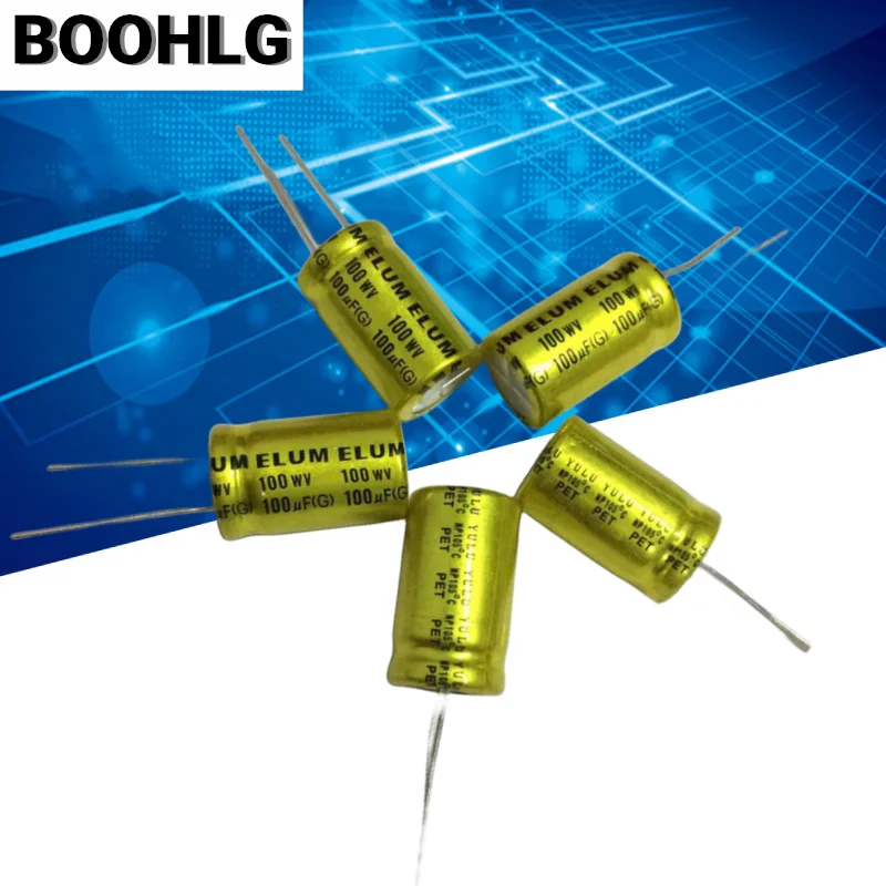 

10PCS vertical NP non-polar 100V 100uf aluminum electrolytic capacitor 16X25mm