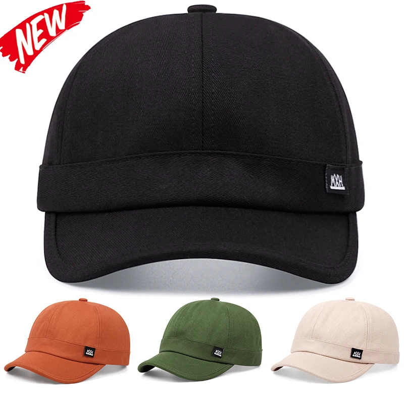 New Fashion Retro Women's Korean Baseball Hat Short MXH Letter Label Casual Fashion Outdoor Sports Sun Hat Adjustable Cowboy Cap