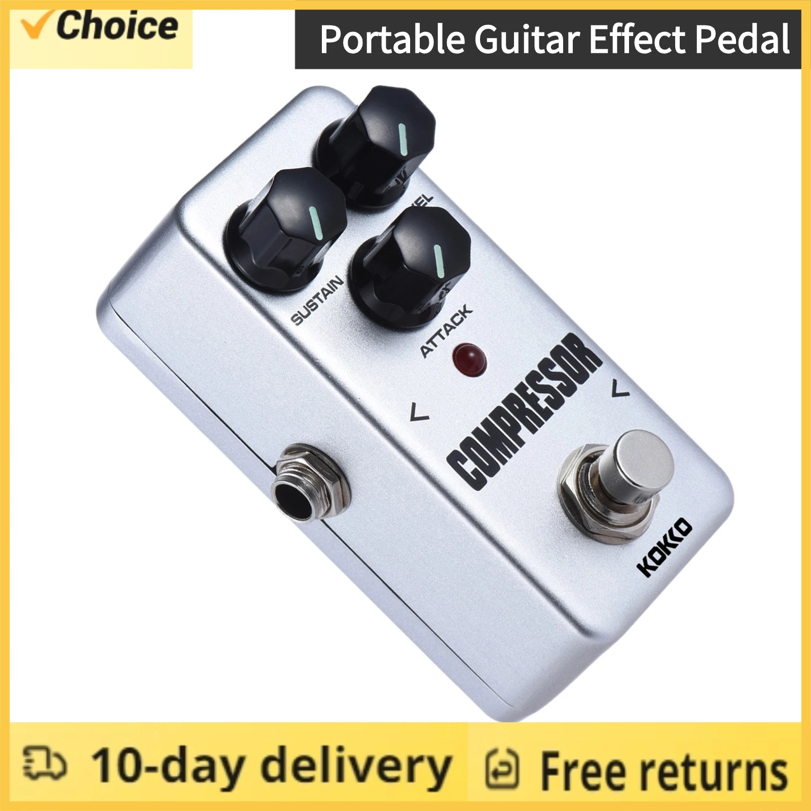 

Портативная педаль для гитары KOKKO FCP2, мини-компрессор, педаль для гитары, аксессуары для гитары