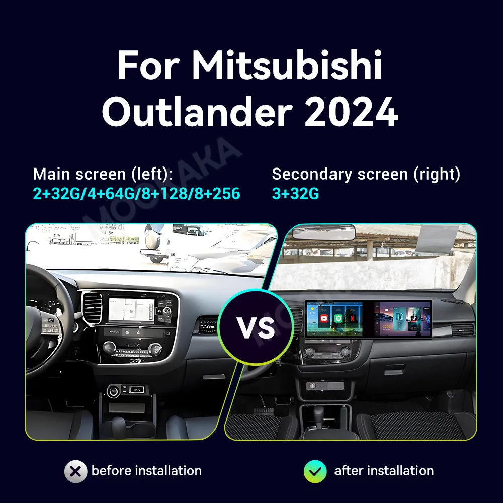 11.5 Inch Screen Car Radio For Mitsubishi Outlander 2024 Android Auto GPS Navigation Multimedia Video Stereo Receiver Head Unit