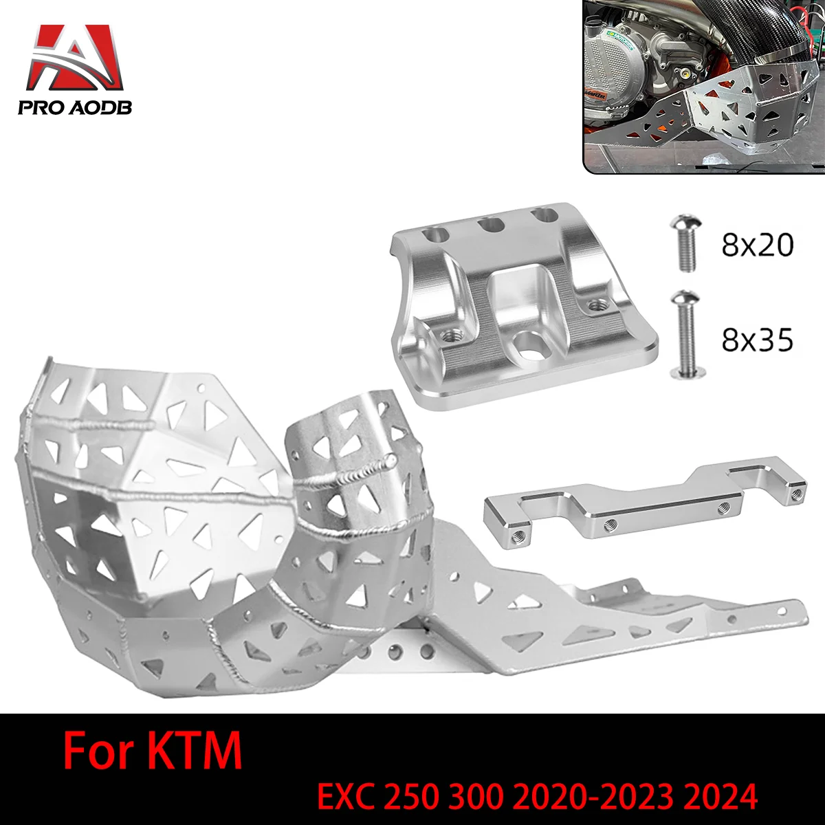 

For KTM EXC250 EXC300 2020-2023 Motorcycle Aluminum alloy Engine Protection Cover Chassis Guard Skid Plate Frame Protector 2024