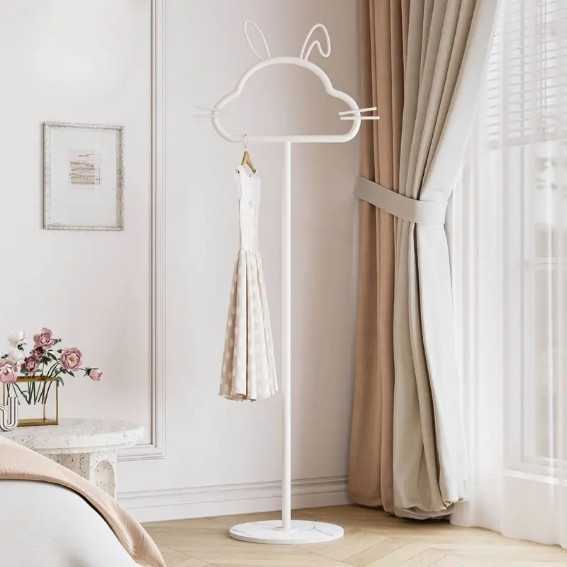Bedroom Floor Hanging Clothes Rack, Household Cream Windbreaker Hat Rack, Porch Storage Rack, Bedside Clothes Artifact At Night