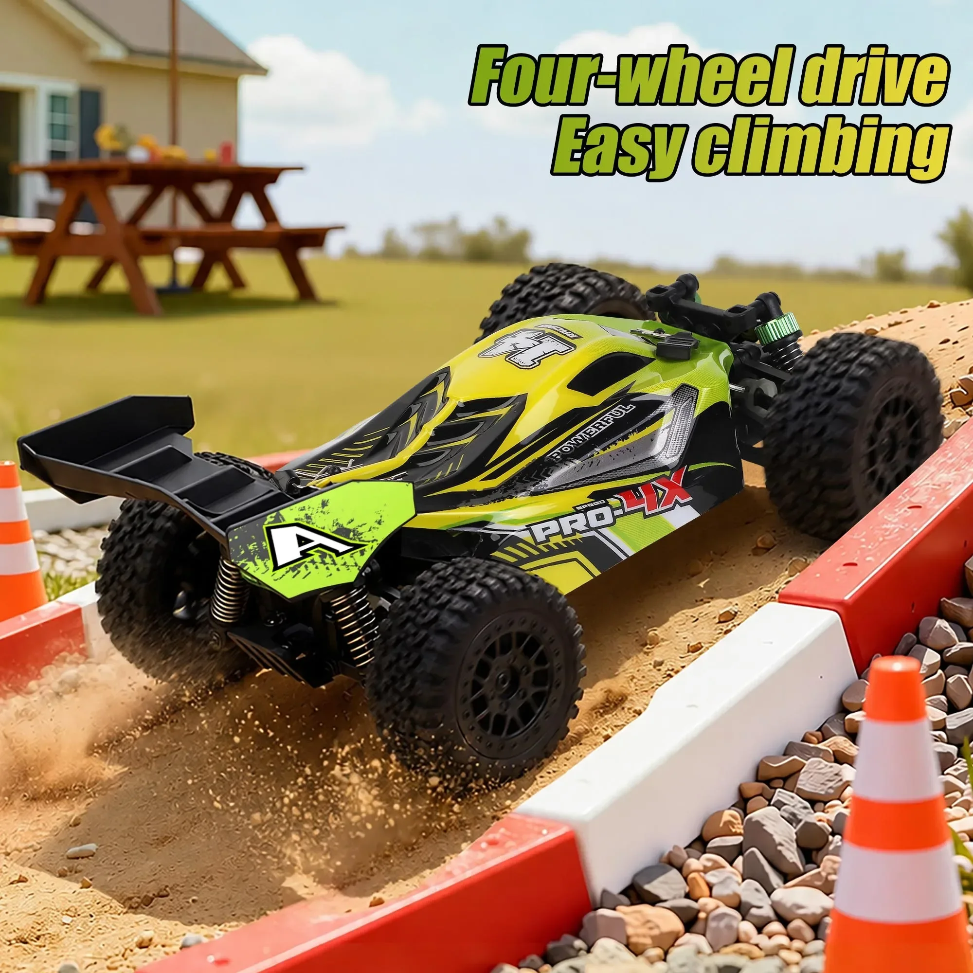XDKJ 1:24 RC Car 4WD Full Scale Remote Control Car High Speed Drift Monster Truck All Terrain Off-road Vehicle Toy For Kid Gift