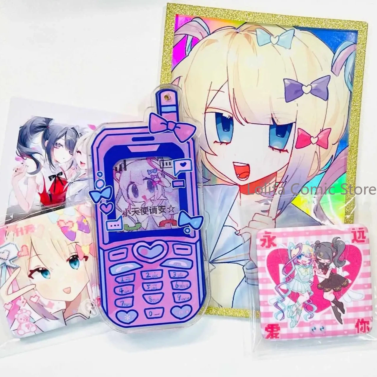 

Anime Needy Girl Overdose KAngel OMG kawaii Angel Ame Kawaii Acrylic Pendant Keychain Hanging Decor Fan Collection Gift Cosplay