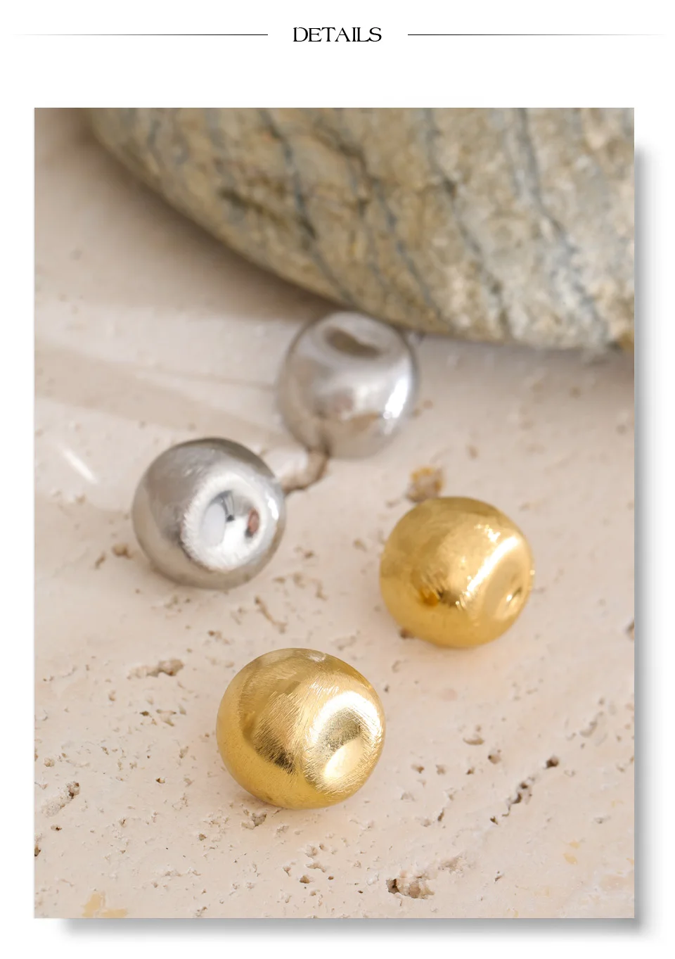 Yhpup 14k Metalldrahtzeichnung Edelstahl Quadratisch Geometrisch Leicht Ohrstecker für Damen Mode Einfacher Einzigartiger Schmuck – Detail 7