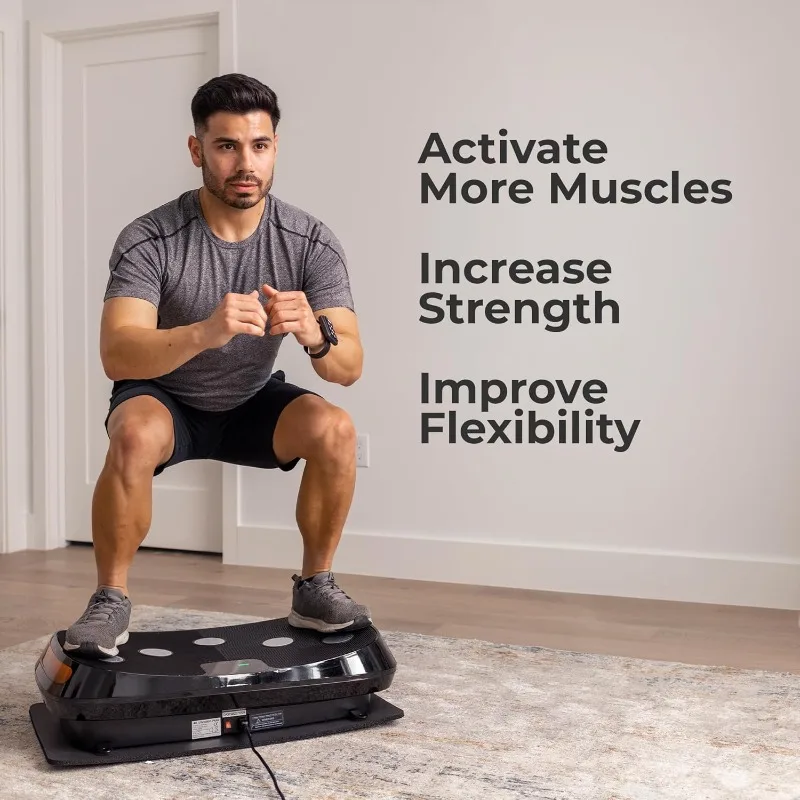 Rumblex 4D Vibration Plate Exercise Machine - Triple Motor Oscillation, Linear, Pulsation + 3D/4D Vibration Platform - Whole