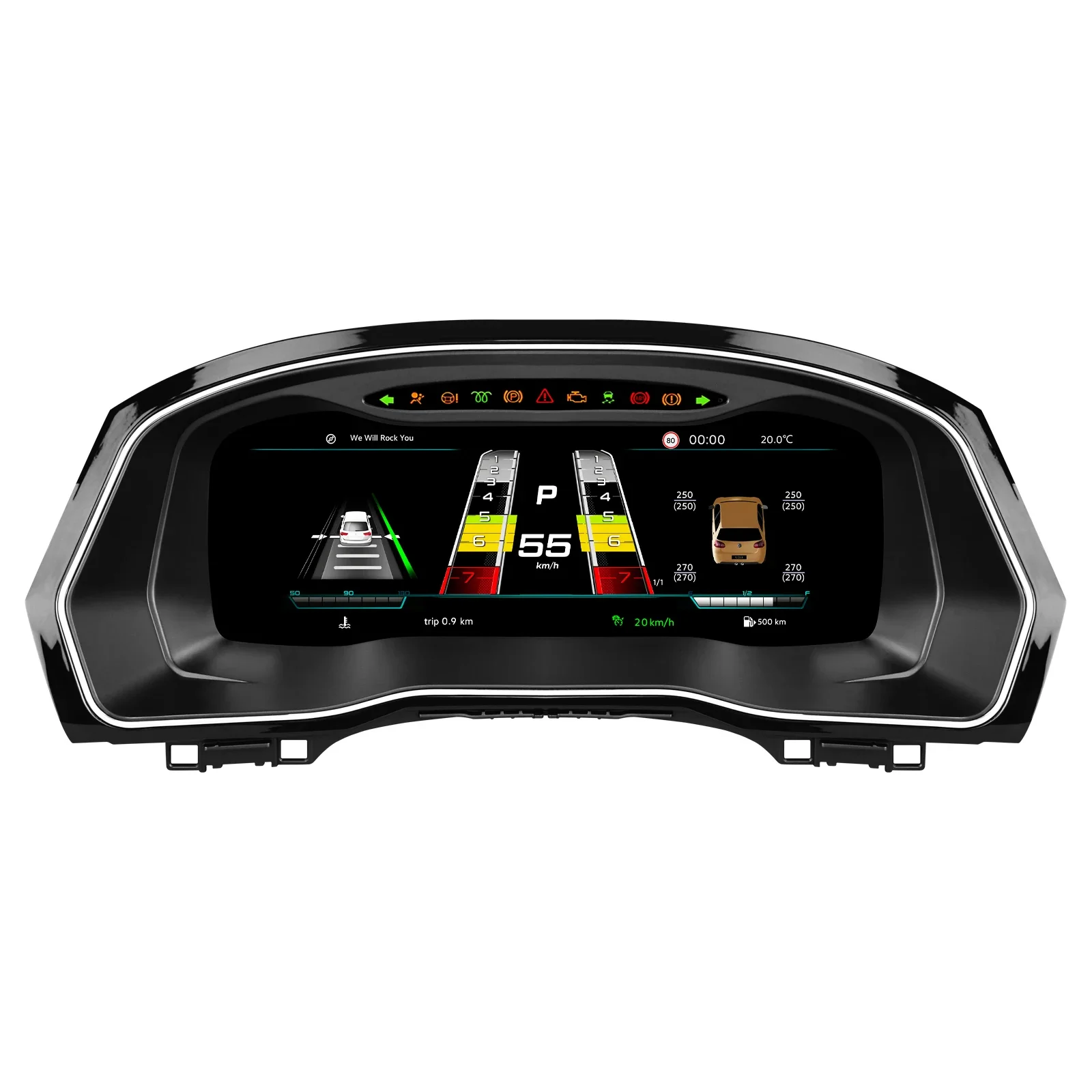 Hizpo 12.3 Inch Car Digital Dashboard Cluster for VW T-Roc MQB Platform 2017–2023 Years Mqb Passat B8 2015-2023 Magotan B8 2019