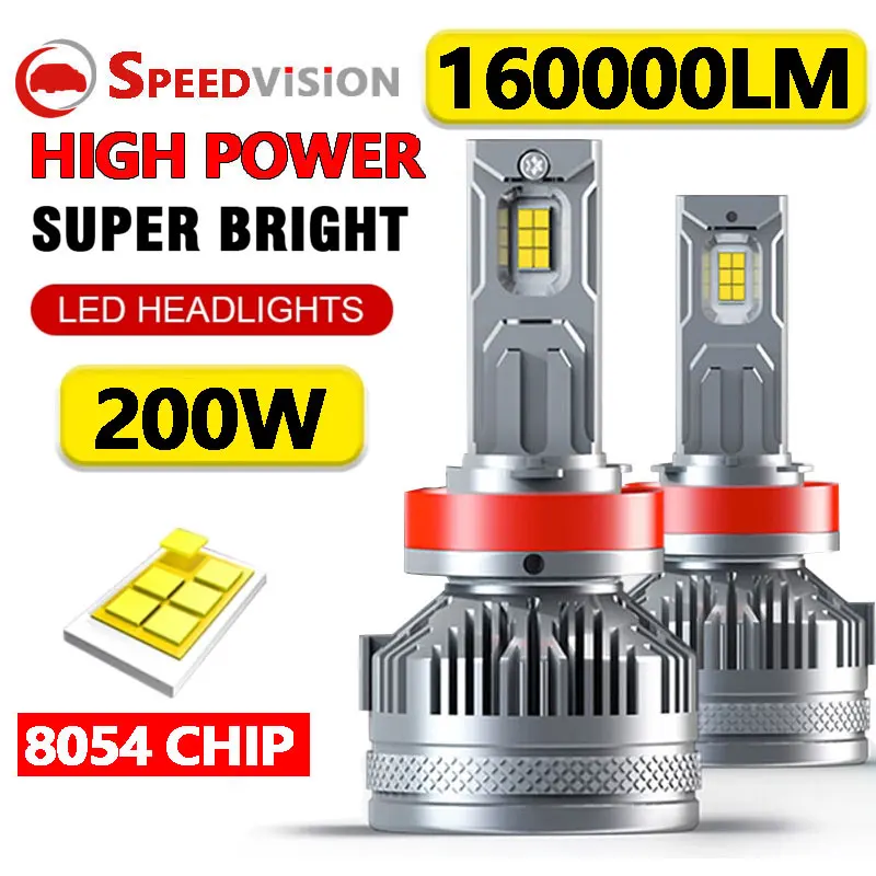 

H7 H4 LED Headlight Bulbs Canbus 160000LM 200W H1 H11 Led Lights 9005 HB3 9006 HB4 9012 HIR2 Moto Headlamp Car Led Lamp for Audi