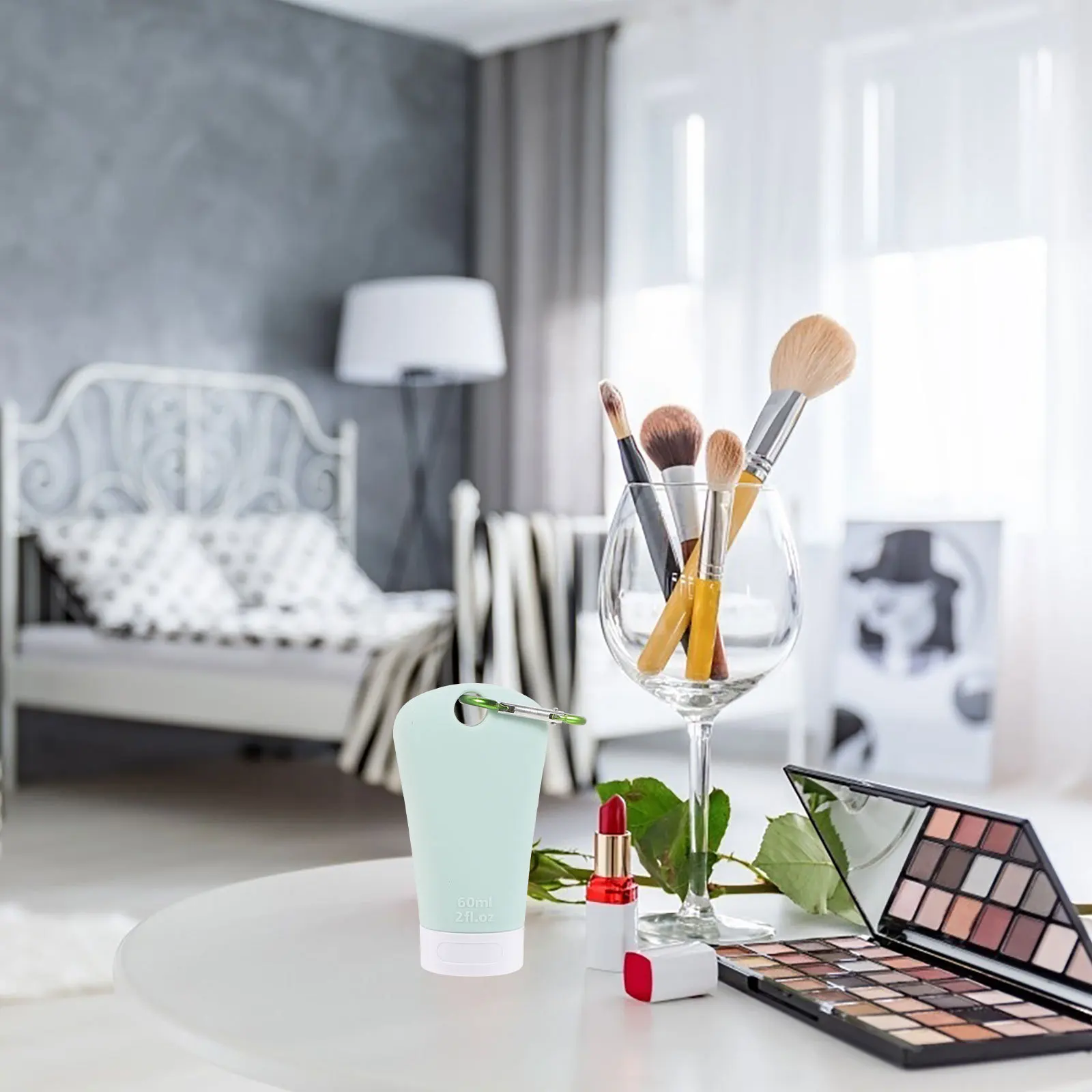 Bottiglie per lozione shampoo riutilizzabili da viaggio portatili da 4 pezzi Bottiglie per dispenser in silicone da spremere per dimensioni da viaggio Bottiglia per shampoo vuota