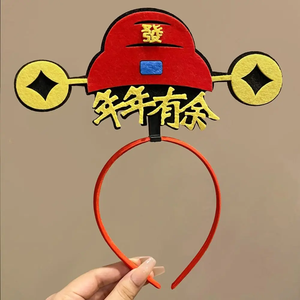 

Red Hairband 2024 Happy New Year Headband Mascot Dragon Chinese Style Dragon Headband Child Headwear New Year Mascot