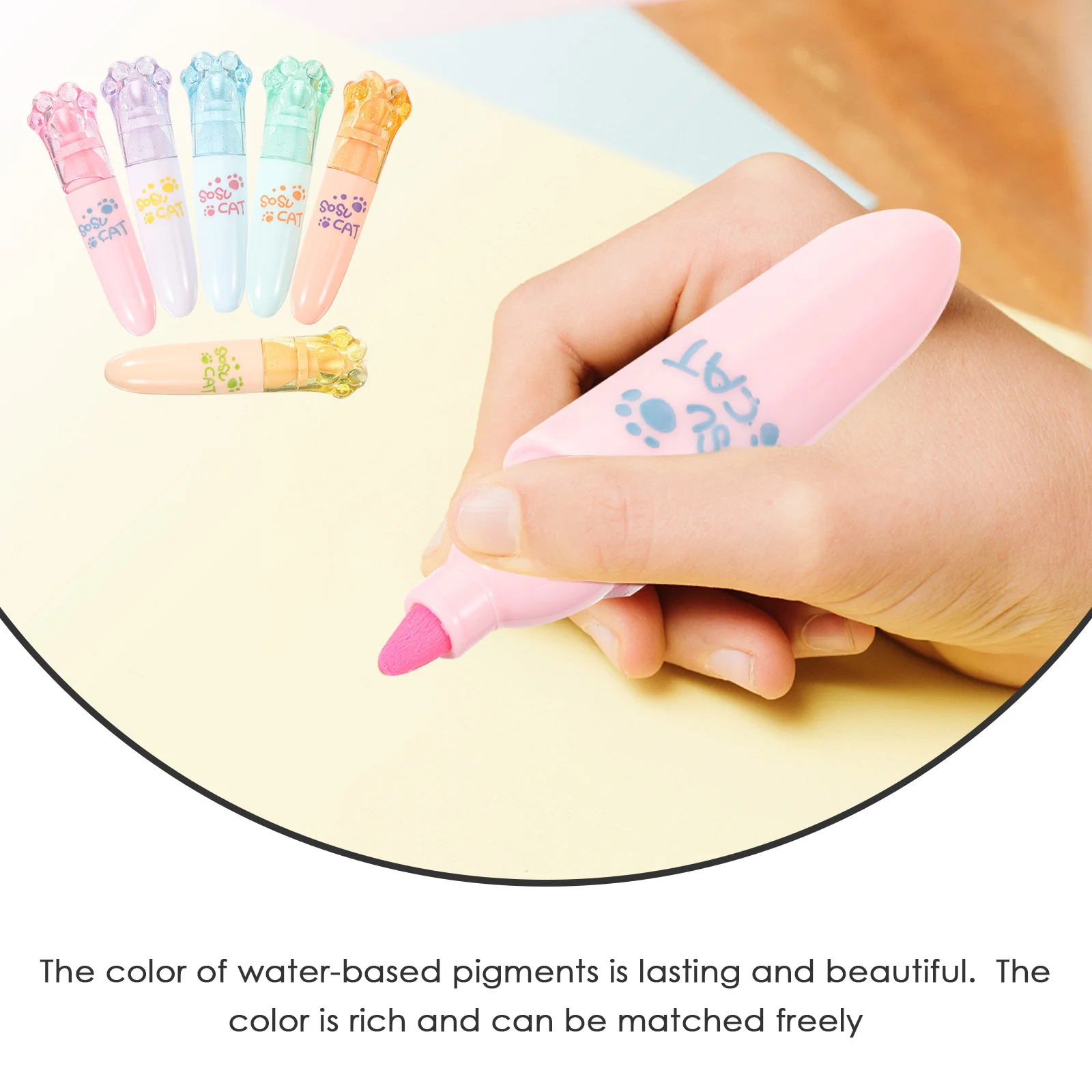 6 Pcs Student Marking Pen Carrot Highlighter School Highlighters Scrapbook Stuff Household Portable Compact Marker