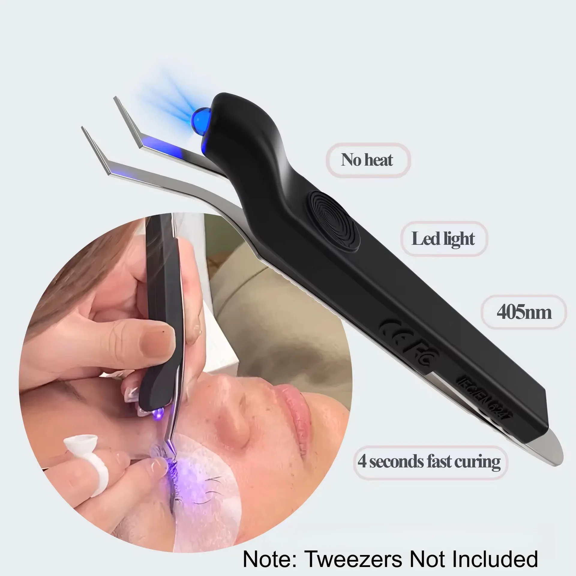 Handheld Wireless UV LED Eyelash Extension Lamp – Mini Fast Curing Light for Lash Glue & Tweezers