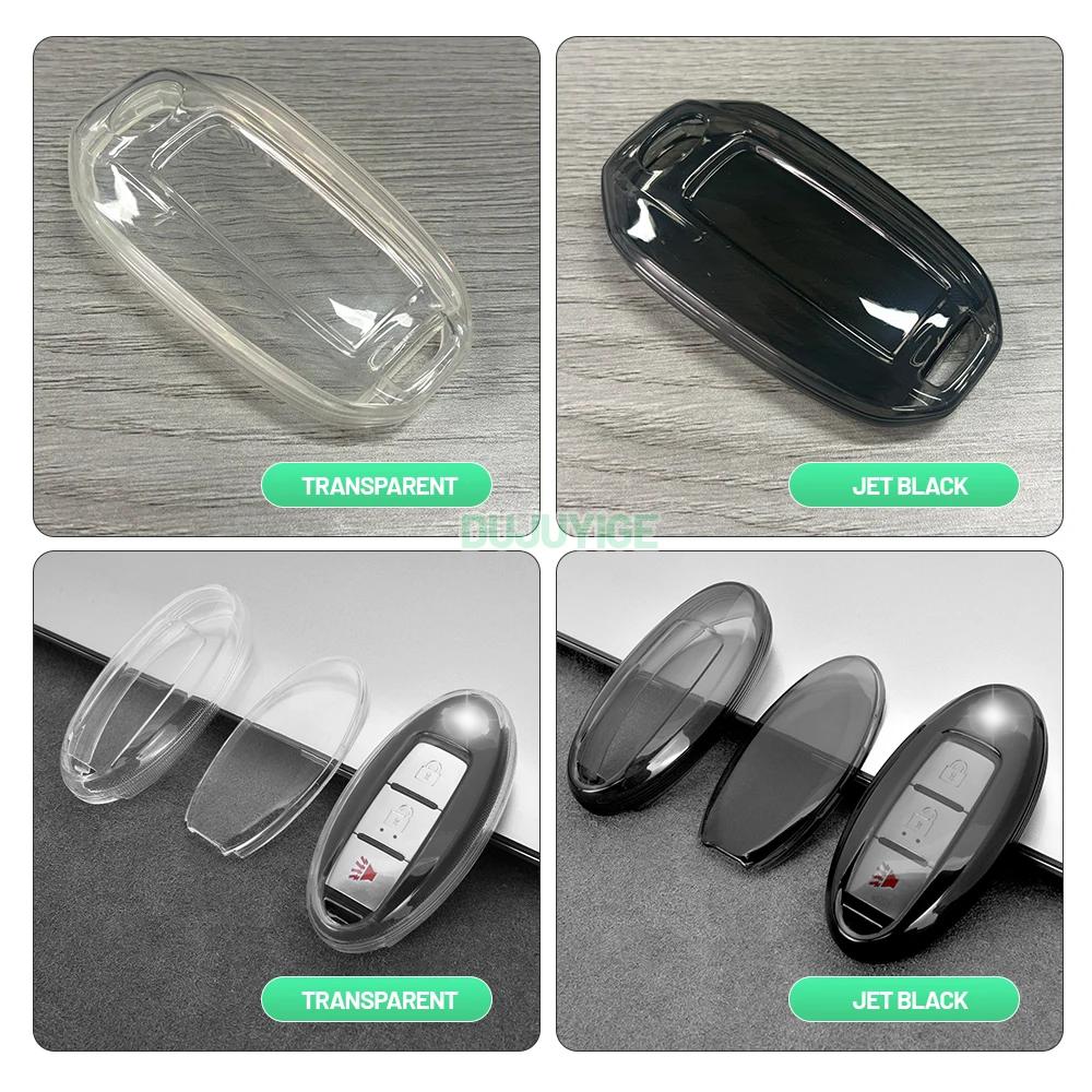 Clear TPU Car Key Case For Infiniti QX50 J55 2018-2026 Key Fob Cover Protector Shell Auto Accessories 2019 2020 2021 2022 2023