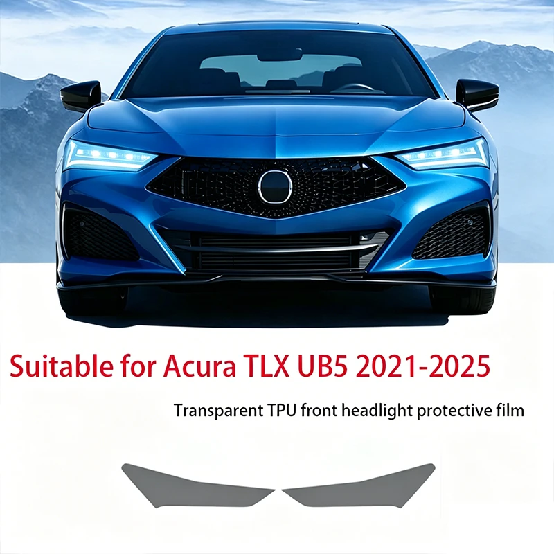 

Fit for Acura TLX UB5 2021-2025 Transparent Smoked Black TPU Front Headlight PPF Film Anti-Scratch Pre Cut Vinyl Full Protect Co