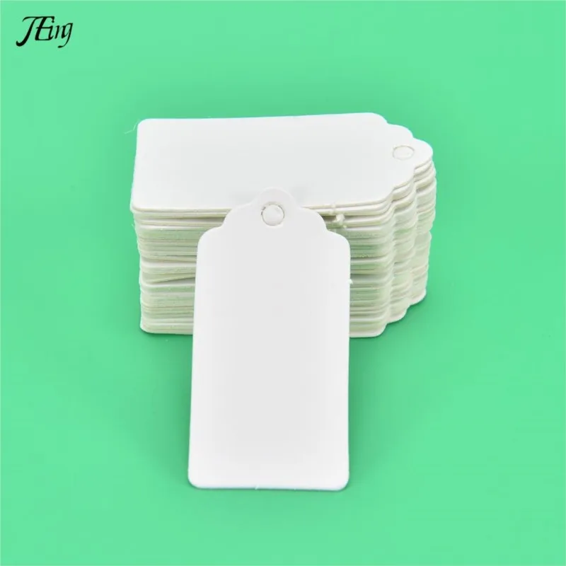 100PCS 4x2cm DIY Gift Christmas Wedding Party Decor Supplies 100Pcs/lot Kraft Price Tags For Clothing Hang Rectangle Paper Label