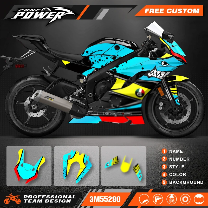 

Powerzone Custom Graphics Decals Stickers Kit For YAMAHA R6 2017 2018 2019 2020 2021 Motorcycle 01