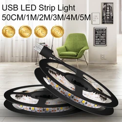 USB 스트립 조명, 2835smd LED, 침실, 옷장용 야간 램프, 리본 다이오드 테이프 조명, TV 주방 백라이트