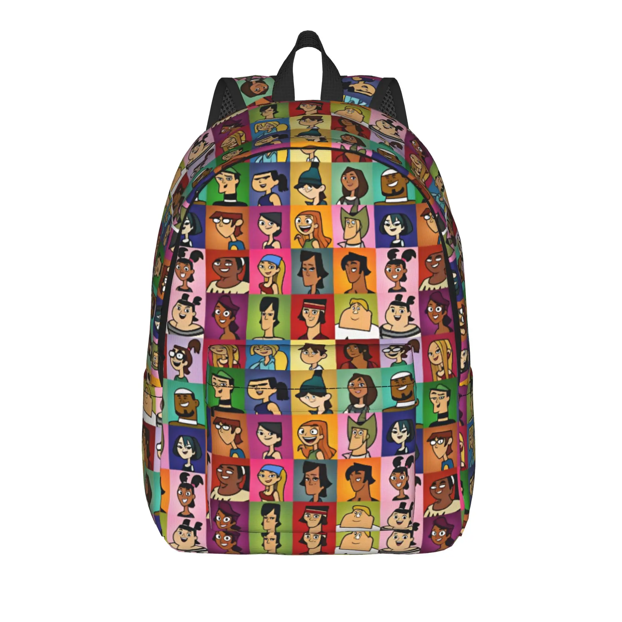 Totals Dramas Characters Backpack  Teen Polyester Workout Backpacks Lightweight Fashion School Bags Rucksack