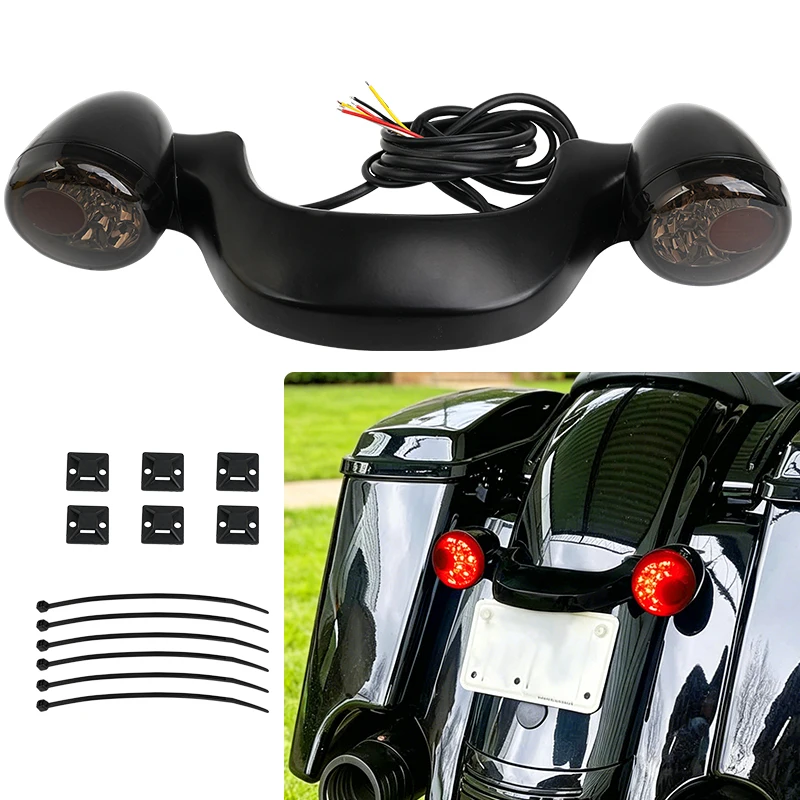 Motorcycle LED Rear Turn Signal Brake Light Bar Lamp For Harley Touring Road Street Glide Road King Special 2010-2023