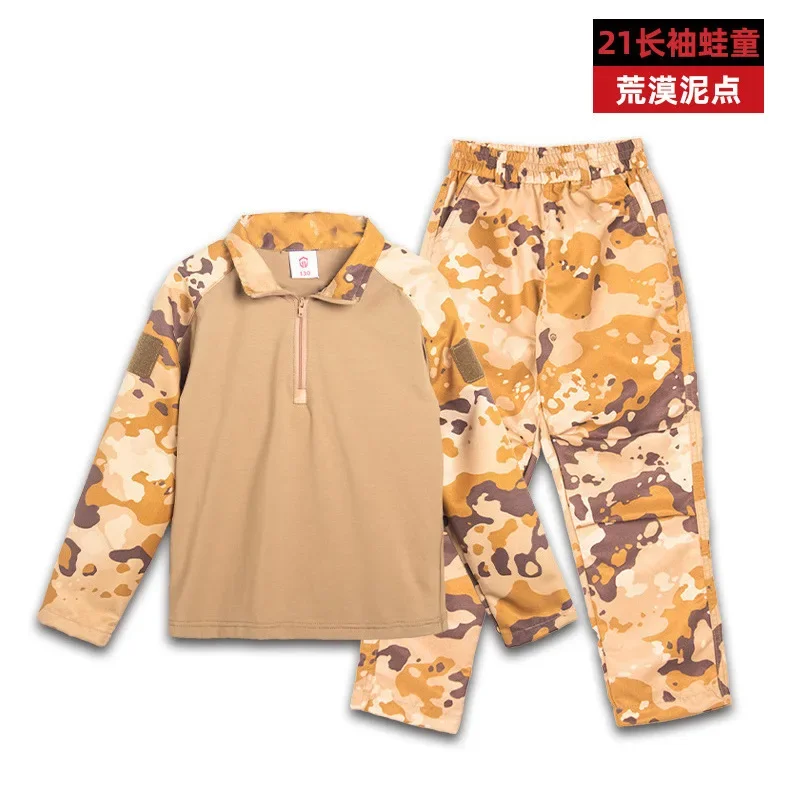 Kids Adult Military Tactical Training Uniform Set bambini Jungle Camouflage Top Pants Men Special Forces Combat Outdoor Costume