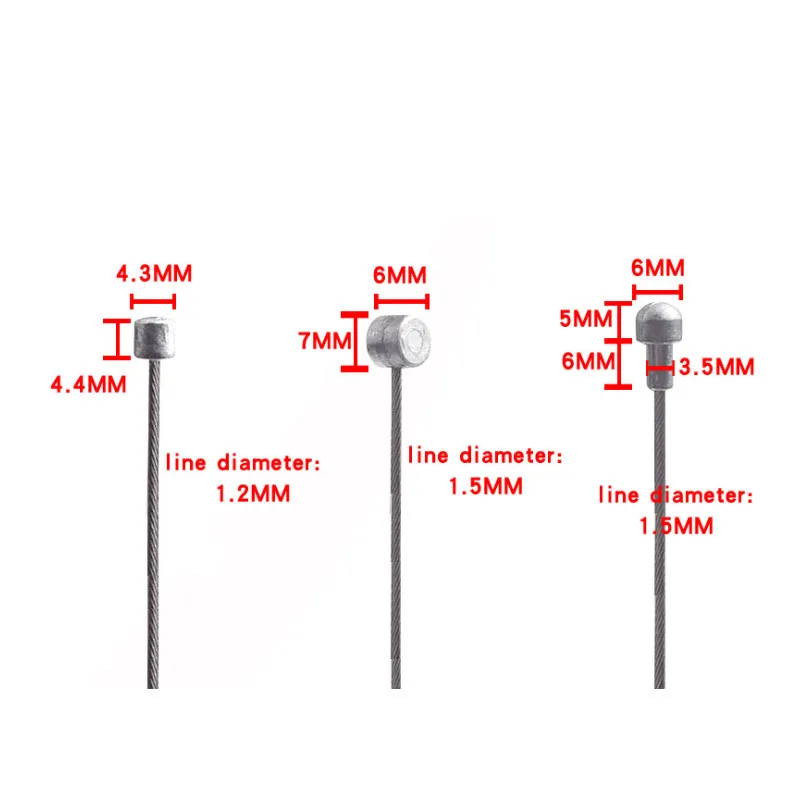 Juego de cables de freno interno para bicicleta de montaña, juego de Cable interno de 2000mm, 1700mm, 1400mm y 900mm, 10 unidades