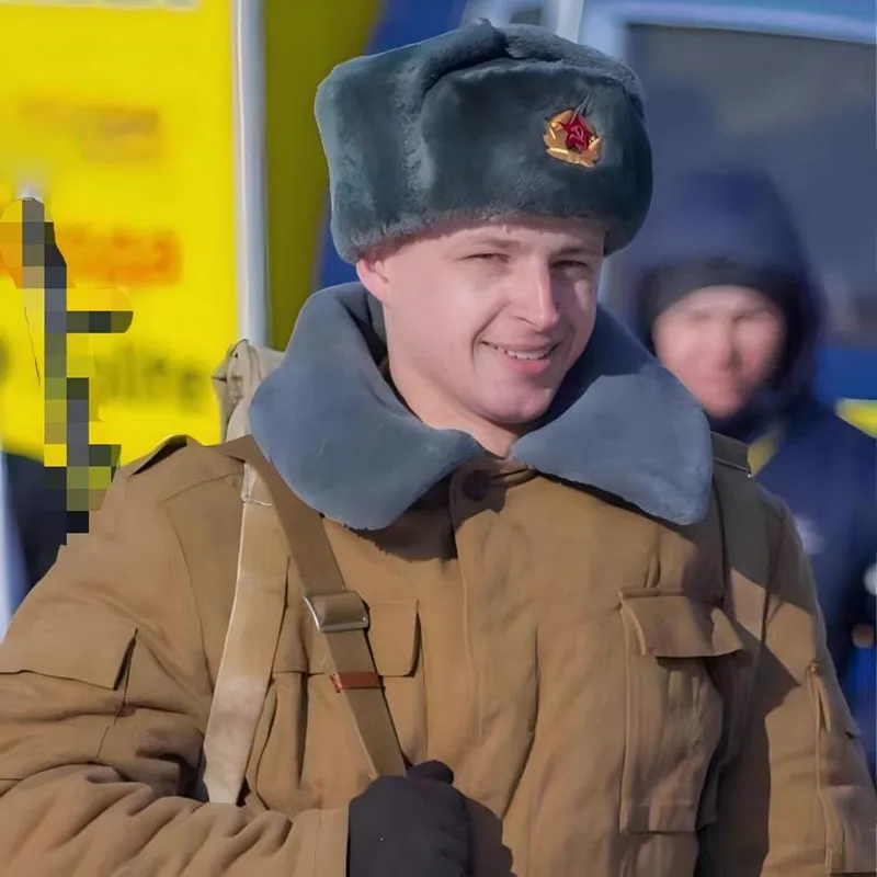 Reproduction Of Soviet Union Russian Ushaka Cotton Hat M69 Red Army Star Grey Winter Hat Plucked Lei Feng Hat