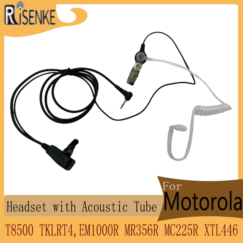 RISENKE Earpiece for Motorola,T5428,T6200,T8500,TKLRT3,TKLRT4,EM1000,EM1000R,MR356R,MC225R,XTL446,Walkie Talkie Headset