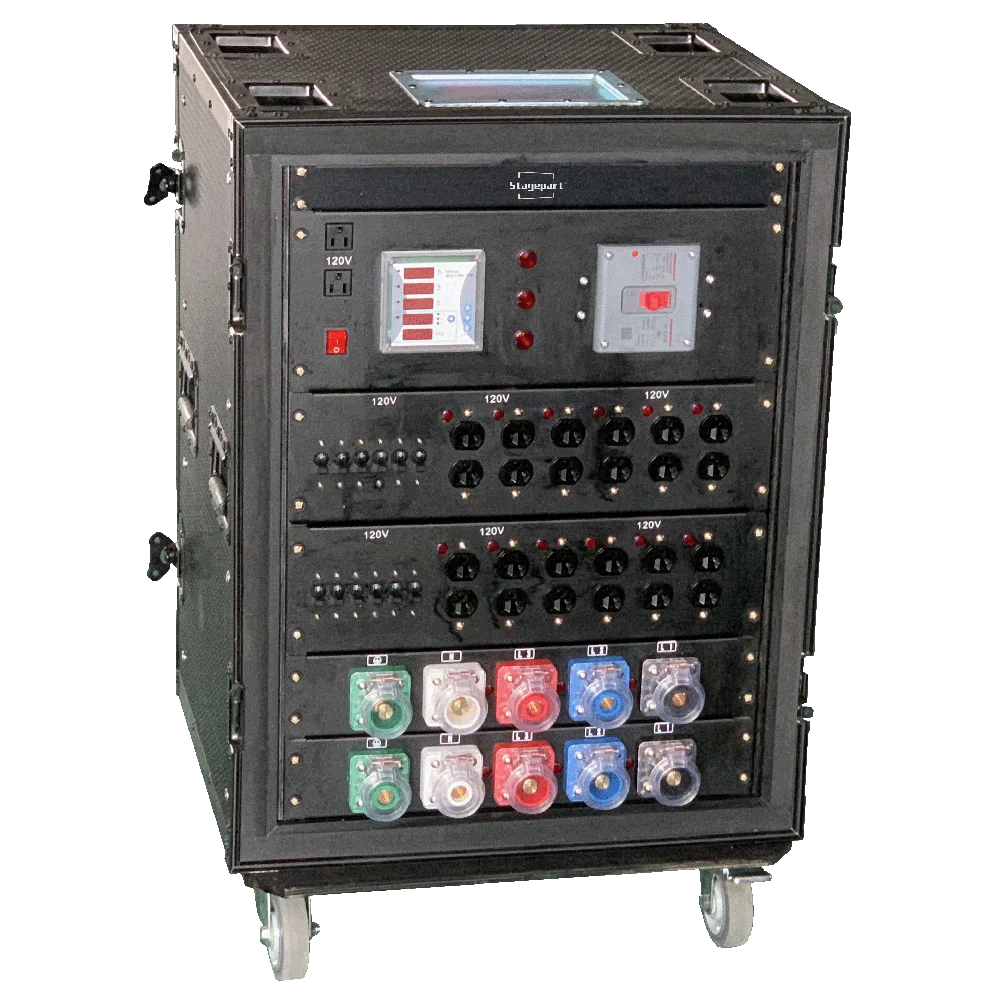 400A Edison Power Rack Socapex Edison Caja de distribución para iluminación de escenario