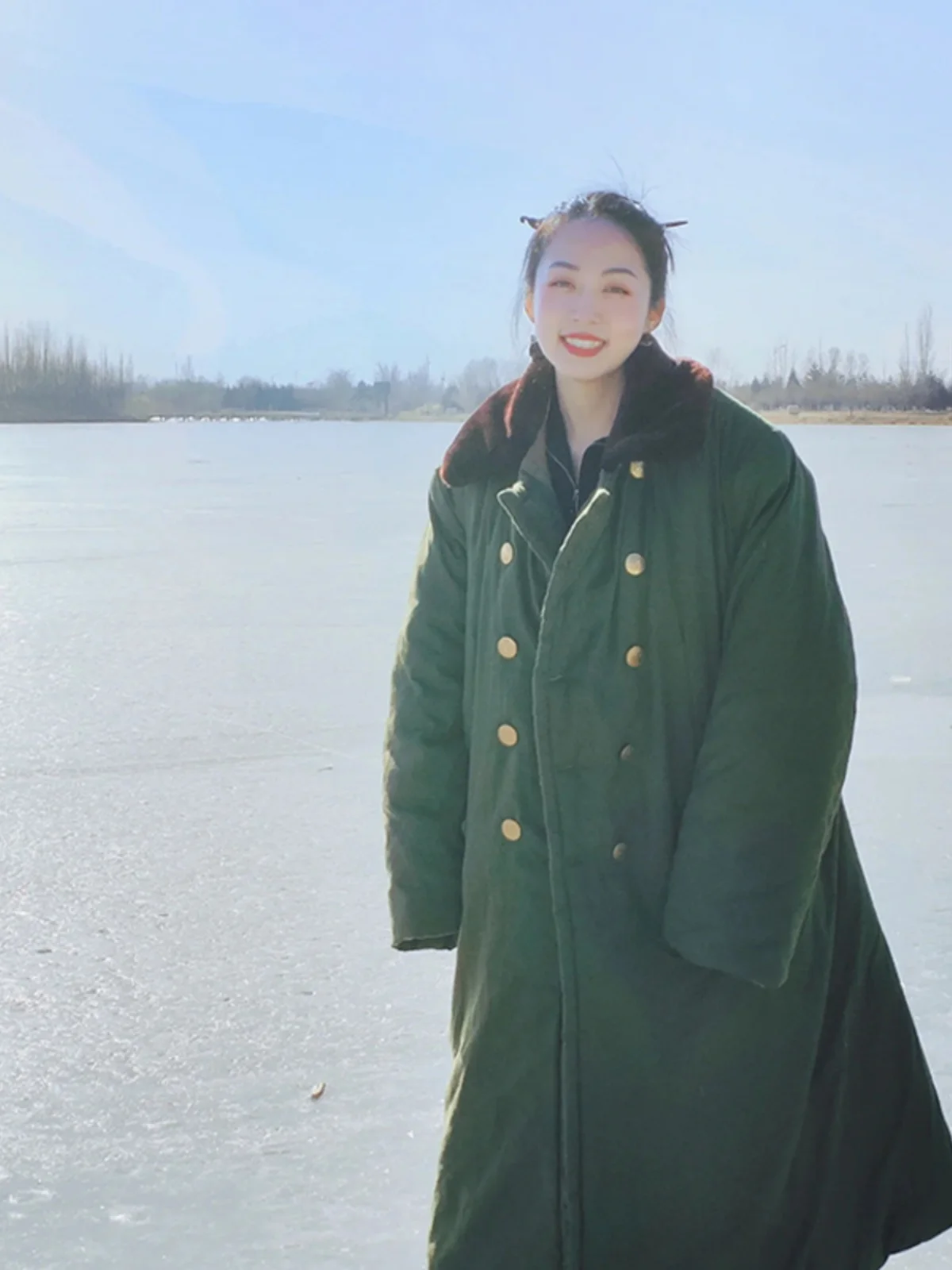 

Thickened Long Cotton Jacket for Men Winter Warm Military Coat College Students Casual Wear Outerwear Northeast China -40 Deg...