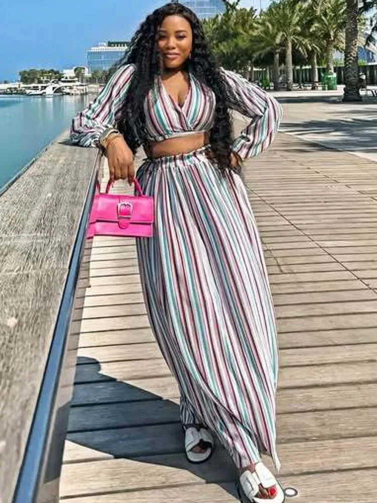 

African Dresses For Women Two Piece Set Crop Tops And Skirt Suit Clothing Dashiki Party Traditional Robe Ankara Outfits Kaftan