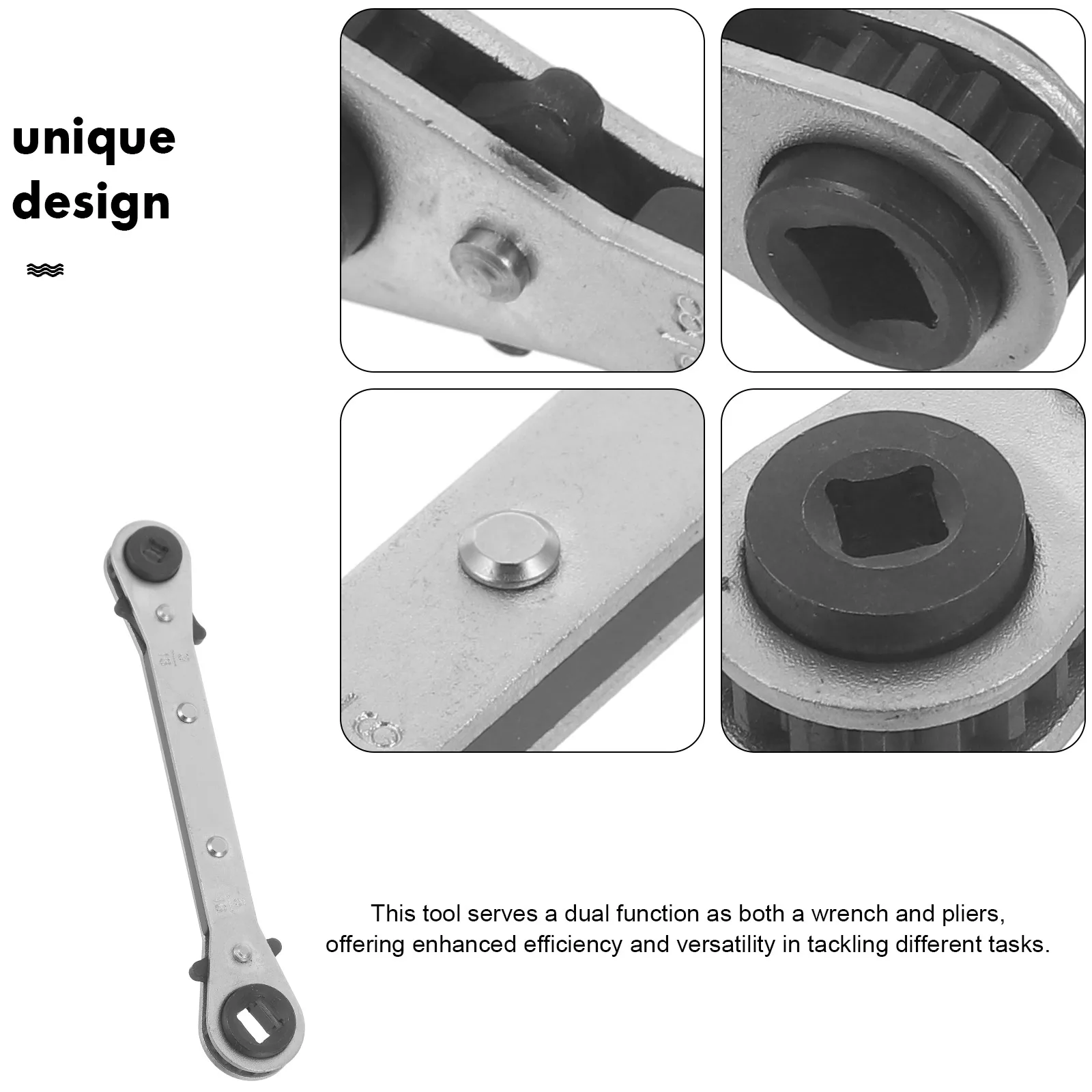 

Double Head Ratchet Wrench Quick Spanner Conditioning HVAC Tools Air Conditioner Repair Spanners Refrigeration Wrench