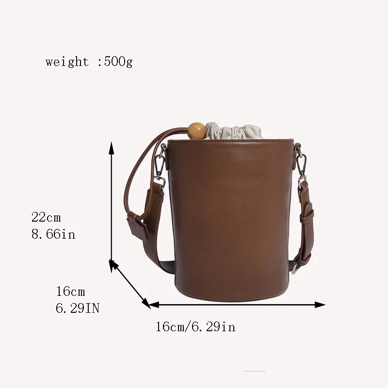 LOHASYS Famous Bucket Bags for Women Luxury Designer Genuine Leather Crossbody Bags and Wallets 2024 Fashion Trend Handbags