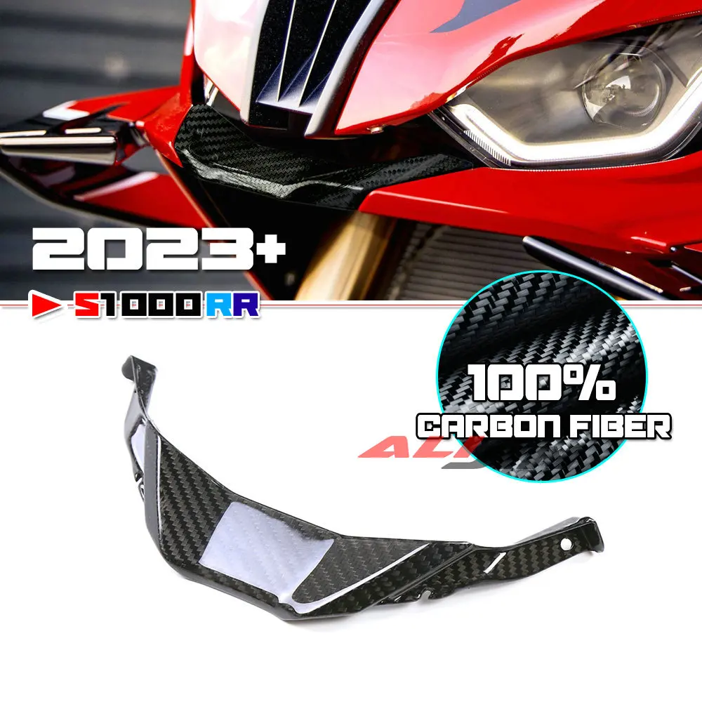 

100% Real Carbon Fiber Motorcycle Front Fairing Headlight Nose Lower Panel Cowling Air Intake Lip For BMW S1000RR M1000RR 2023