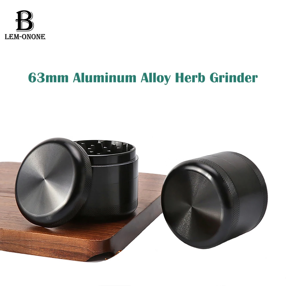 Herb Mills & Mincers, 4-Layers Tobacco Crusher, Aluminium Alloy Spice Grinder, Smoking Accessories, As Gifts for Smoker, 63mm