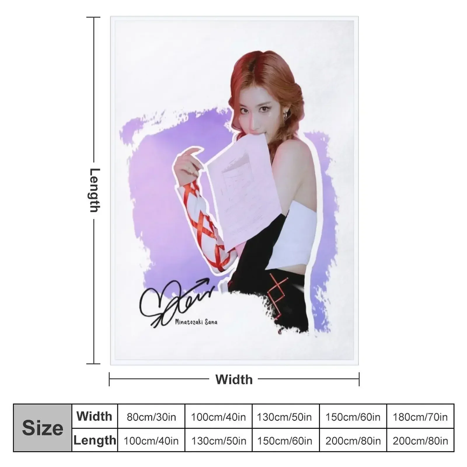 Minatozaki Sana Throw Blanket Sleeping Bag Retros Sofa Throw Soft Plush Plaid Blankets
