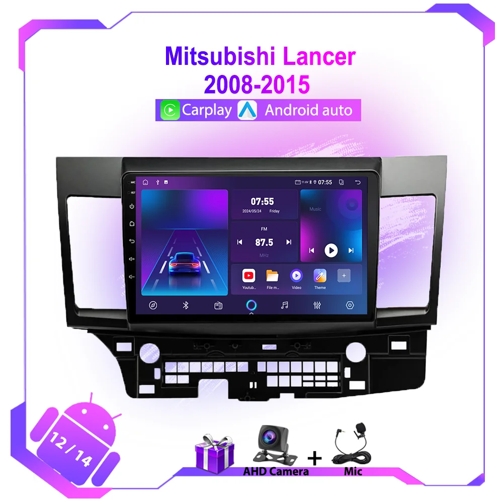 9 Inch Car Radio For Mitsubishi Lancer 2008-2015 Multimedia Video Player Android Auto Stereo GPS Navigation