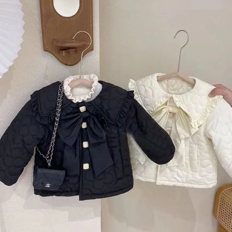 Girls Cotton-padded Coat Autumn and Winter Fleece Coat Children Baby Western-style Cotton-padded Jacket Winter Jacket Clothes