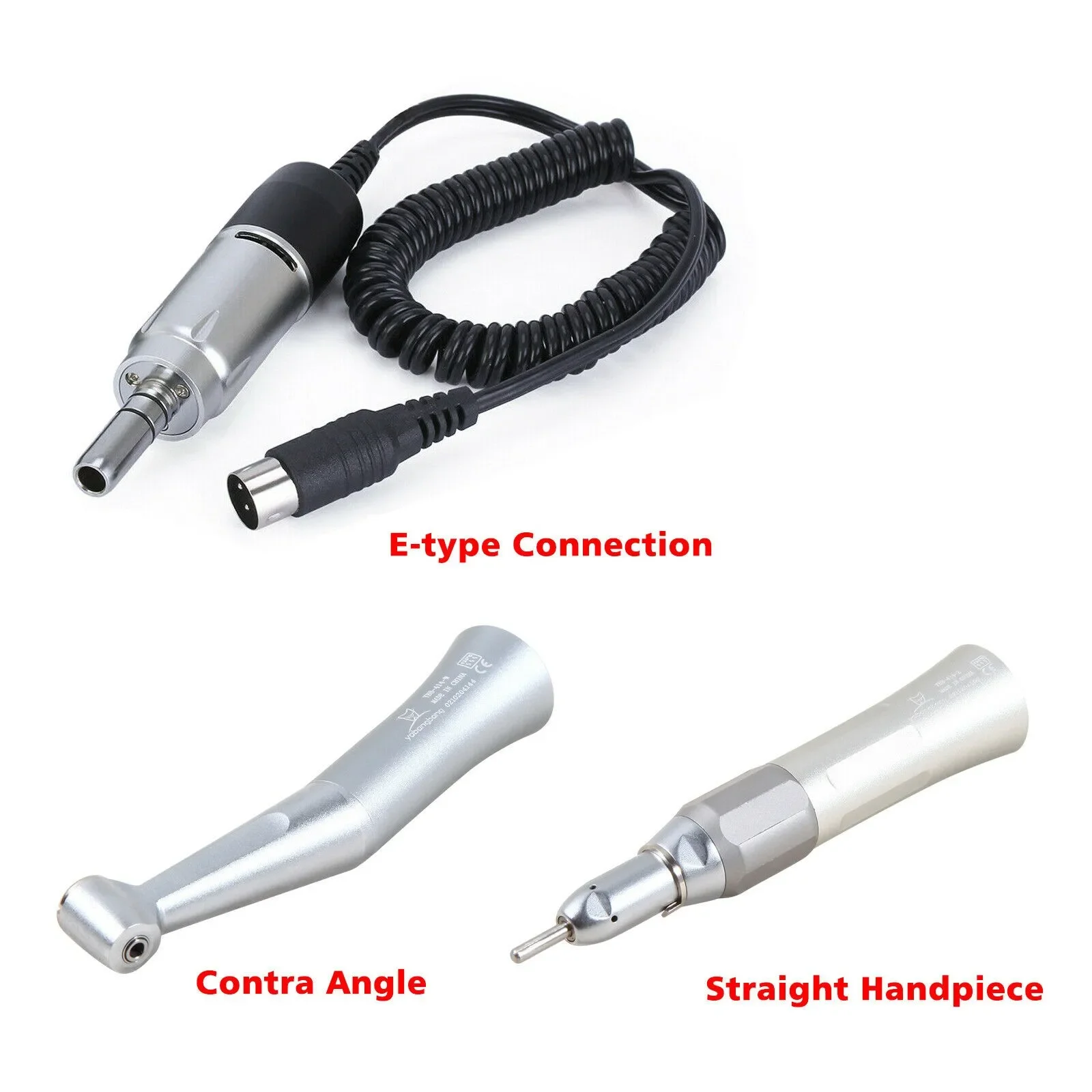 Dental Lab MARATHON E-Type Electric MicroMotor /Low Speed Contra Angle Straight Handpiece Polishing kit Fit Nsk